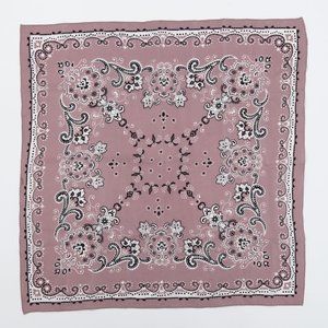 Madewell Silk Bandana in Lilac Paisley Pattern